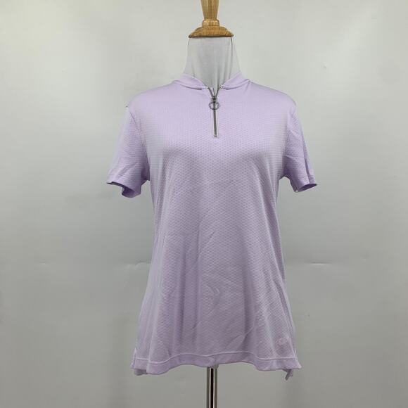 Nike Shirt Womens S Small Orchid Dry Fairway Blade Collar Mesh Lined Golf Polo - Picture 2 of 12
